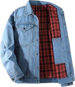 Chaqueta Vaquera Negra para Hombre, Muy Cómoda, de Lona de Alta Calidad, Tejido Fino, Precio al por Mayor - Product Image 6