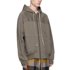 DEC Oem personalizado sudaderas con capucha en blanco Logo impreso Invierno Polar costuras decorativas sudadera personalizado cordón Zip Up sudaderas con capucha para hombres - Product Image 2