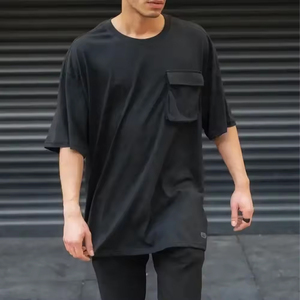 Camiseta de Alta Calidad Estilo Vintage con Hombros Caídos para Hombre, Ecológica, Transpirable, de Algodón de 300g, Ropa Casual - Product Image 2