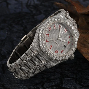 Reloj Automático de Alta Calidad con Diamantes Moissanite, Venta al por Mayor de un Fabricante Indio - Product Image 1