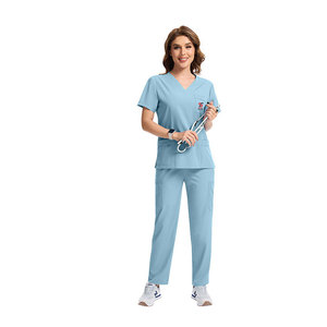 Uniforme médical Solid Trader au design épuré pour une esthétique de clinique moderne et une meilleure identification des personnelles, uniforme d'hôpital à ajustement optimal - Product Image 4