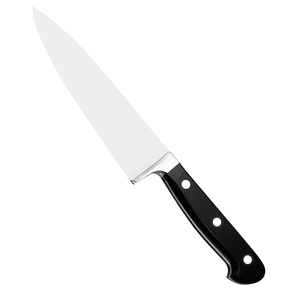 Couteaux de cuisine professionnels avec manche ergonomique noir et trois rivets argentés pour hacher les légumes, trancher la viande et la préparation quotidienne des aliments - Product Image 3