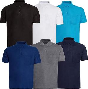 Camisetas Polo para Hombre, 100% Algodón, Tinte Liso, Manga Corta, Diseño Sólido, Tejido de Punto Informal, Serigrafía - Product Image 1