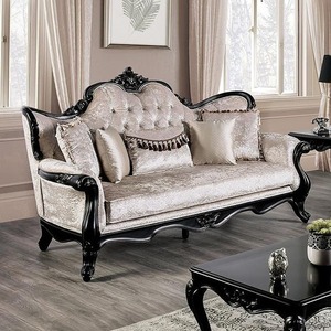 Juego de Sofás de Lujo Hechos a Mano, Muebles Tallados en Madera de Teca Sólida para Sala de Estar Elegante, Interiores de Hoteles y Resorts - Product Image 5
