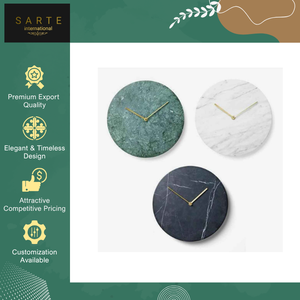 New Arrival Custom Design Handmade Antique Style Modern Living Room Home Decor Luxury Marble <b>Wall</b> <b>Clock</b> with Needle - Product Image 3