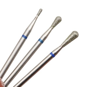 BAFA SURGICAL INSTRUMENTS Broca de diamante ergonómica manual con forma de pera invertida para eliminación de cutículas y limpieza de paredes laterales de uñas - Product Image 2