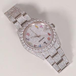 Reloj de Lujo con Diamantes de Moissanita, Chapado en Platino o Plata de Ley 925, con Diamantes de Color, para Hombre, Joyería de Moda - Product Image 2