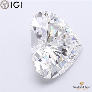 Diamante cultivado en laboratorio CVD con certificación IGI de la mejor calidad, forma de corazón, color E, claridad VVS1, 3.01 quilates, regalo romántico para mujeres. - Product Image 5