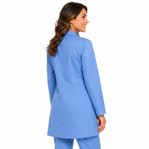 Bata de Laboratorio para Mujer, Bata Médica Azul para Hospital, Uniforme Profesional de Laboratorio para Doctores, Enfermeras, Farmacéuticos y Científicos - Product Image 6