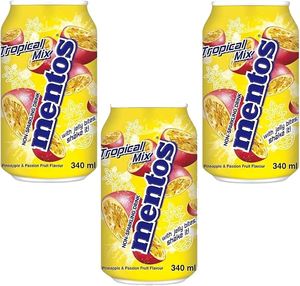 Mentos Sparkling <b>Drink</b> Tropical Mix Pineapple Passion Fruit Carbonated <b>Soft</b> <b>Drink</b> Refreshing Beverage Wholesale OEM Supply Bulk - Product Image 1