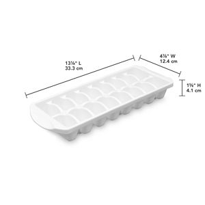 Lot de 2 grands bacs à glaçons empilables, 16 glaçons chacun, démoulage facile, sans BPA, blanc, lot de 4 - Product Image 3