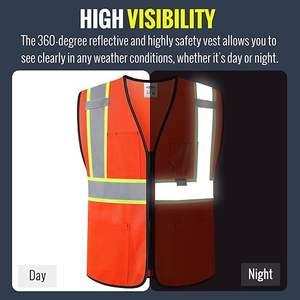 Chaleco de Trabajo de Alta Visibilidad para Hombre, Chaleco de Seguridad Reflectante de Alta Calidad - Product Image 5