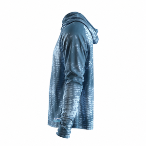 Hoodie de pêche imprimé par sublimation pour homme, manches longues, protection UV, respirant, pour la pêche en plein air, logo personnalisé, vente en gros - Product Image 3