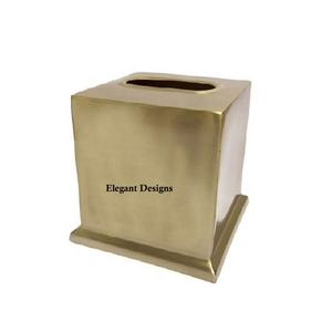 Caja de pañuelos de Metal de primera calidad, caja de servilletas hecha a mano chapada en níquel, clásica, sencilla, lujosa, cubierta de caja de pañuelos - Product Image 2