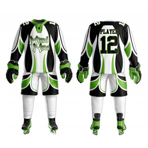 Tenues de hockey sur glace OEM de qualité supérieure, fabriquées en usine, personnalisables avec nom et logo d'équipe, tissu durable de qualité professionnelle - Product Image 2