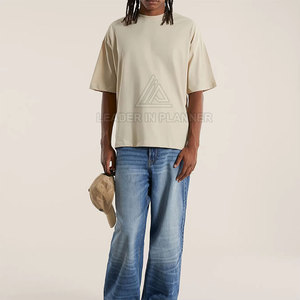 เสื้อยืดคอกลมแขนสั้นทรงโอเวอร์ไซส์สำหรับผู้ชาย สีพื้น ผ้าฝ้าย 100% ทรงลำลอง ผ้าเจอร์ซีย์ถัก ทรงปกติ ความยาวปกติ ดีไซน์เรียบ - Product Image 5