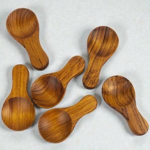 Ensemble de plateaux de service en bois Earth Spoon, finition mate ronde, design minimaliste, durable pour la restauration, cuillère à salade de qualité - Product Image 4