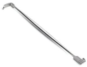 Senn Miller Crochet manuel en acier inoxydable pour la peau, rétracteur 160 mm, double extrémité, instrument chirurgical à bout émoussé et tranchant, certifié CE Classe I - Product Image 6