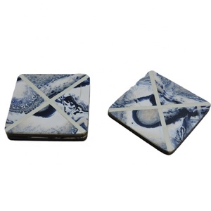 New Style Square <b>Black</b> & White Design Resin Tea Cup Mats Pads Latest Handicrafts Item Manufacture Made Dinnerware <b>Coaster</b> - Product Image 5