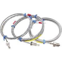 Capteur de température à visser M6/M8, thermocouple à filetage métrique de type K/E en acier inoxydable blindé, précision 0,1°C, 0-400°C