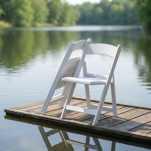 Chaises d'événement empilables en résine robustes, pliables, <span class=keywords><strong>pour</strong></span> location extérieure, événements, banquets commerciaux, salons et villas, vente en gros - Product Image 1