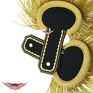 Epaulettes de Hombro de Seda Roja de Alta Calidad con Flecos para Banda de Marcha, Epaulettes Francesas Napoleónicas, Placa de Hombro Ecológica - Product Image 2