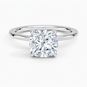 Bague SOJ 019 en argent 925, taille coussin, avec halo caché, ajustement parfait Audrey, pour mariage et anniversaire, 2 carats, couleur D, VVS1, Moissanite certifiée GRA - Product Image 1