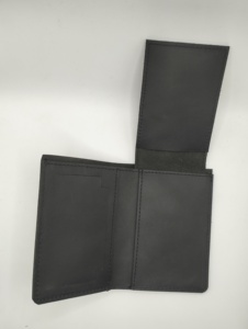 Genuine Leather Short Men <b>Wallet</b> High Quality Custom Logo Black Wholesale Men Customized Multi Card Premium <b>Holder</b> Factory 2023 - Product Image 3