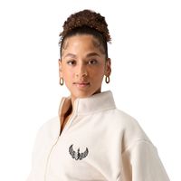 Blouson bomber court en polaire tricoté pour femme, neutre, entièrement zippé, à manches longues, doux, décontracté, pour l'entraînement, la gym, les activités sportives, chaud et léger