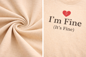 Camiseta con Frase Divertida Personalizada, Camiseta Gráfica con la Frase 'Estoy Bien, Está Bien', Camiseta Informal de Algodón de Manga Corta Unisex para Mujer, Ropa al por Mayor OEM - Product Image 5