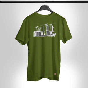Men's Regular Fit 100% Cotton <b>T</b>-<b>Shirt</b> Front Logo O-Neck Casual Solid Jersey Knit <b>Silk</b> Screen Printed Breathable Quick Dry - Product Image 3