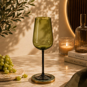 Custom Colored Classic Luxury Borosilicate Wine <b>Glass</b> <b>Goblet</b> Hand Blown Multi Color Burgundy Style for Party Wedding Home - Product Image 3