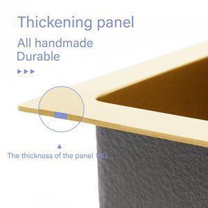 <b>36</b> <b>Inch</b> Gold Farmhouse Stainless Steel Kitchen <b>Sink</b> 16 Gauge Apron Front Kitchen Faucets <b>36</b> Gold Farmhouse <b>Sink</b> - Product Image 4