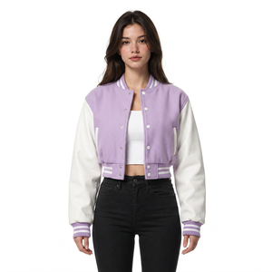Womens Custom Varsity Letterman <b>Jacket</b> Polyester Fleece Custom <b>Patches</b> Wholesale <b>for</b> Clothing Stores Bulk - Product Image 3