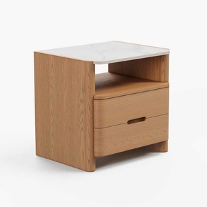 Mueble de Salón Minimalista de Madera Maciza con un Cajón y Estante Abierto, Mueble de Almacenamiento para Decoración Moderna del Hogar, Ahorro de Espacio - Product Image 4