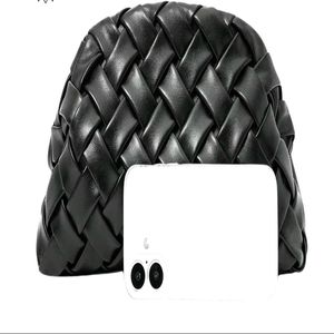 Bolso de Mano de Lujo Royaa Negro Tejido, con Cierre de Cremallera, Forro de Poliéster, Capacidad de hasta 1L - Product Image 3