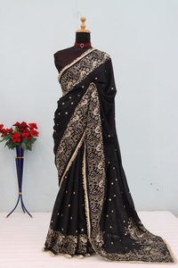 Sari d'hiver pour femme de haute qualité - Tissu doux, sans plis, taille personnalisée, prix abordable - Product Image 4