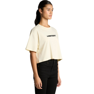 <b>Womens</b> O Neck Short Sleeve Cropped T <b>Shirt</b> <b>Loose</b> Fit Small Chest Print Casual Wholesale Custom OEM Cotton Jersey Fashion Tee Top - Product Image 5