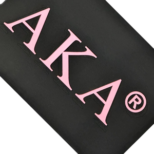 AKA Black Luggage <b>Tag</b> Black PVC Travel Bag <b>Tag</b> with Pink Lettering <b>ID</b> Address Card Holder Suitcase Travel Accessory for Women - Product Image 5
