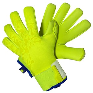 Guantes de Portero de Fútbol Unisex de PU con Dedos Completos, Cierre de Velcro, Transpirables, Antideslizantes, Amarillos - Product Image 6