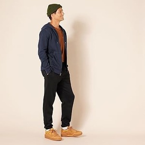 Sudadera con capucha personalizada con logotipo, elegante, extragrande, con cremallera completa, 100% algodón, bordada, para hombre - Product Image 4