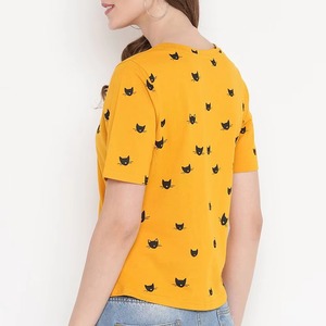 Camiseta Informal Holgada de Manga Corta, Lisa, de Primera Calidad, con Logotipo Personalizado, Camiseta de Manga Corta para Mujer - Product Image 1