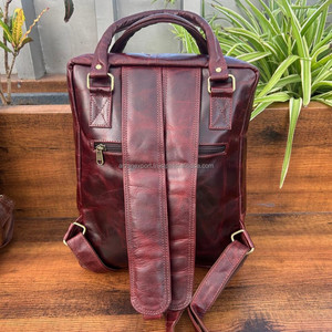 Sac à dos de luxe classique en cuir de buffle fait à la main pour unisexe, sac à dos de voyage en cuir de vachette, randonnée, nouveauté 2024 - Product Image 3