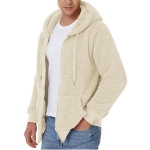 Sweat à capuche Sherpa pour homme, personnalisé, en polaire épaisse et fourrure, chaud, surdimensionné, avec fermeture éclair intégrale, pour l'hiver - Product Image 1