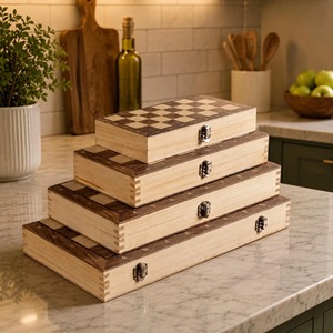 Juego de ajedrez de madera artesanal de lujo, tablero de ajedrez profesional Staunton, juego de mesa plegable con estuche de almacenamiento portátil para regalo - Product Image 3