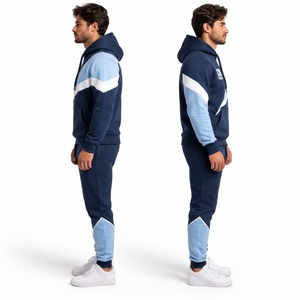 Ensemble de survêtement pour homme, sweat-shirt et pantalon assortis, tissu en coton mélangé doux, streetwear moderne, vêtements décontractés, OEM - Product Image 5