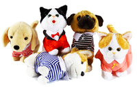 Collection de jouets en peluche très demandée : divers animaux en peluche, oreillers en forme d'animaux, chatons en peluche, chiens en peluche, dinosaures en peluche