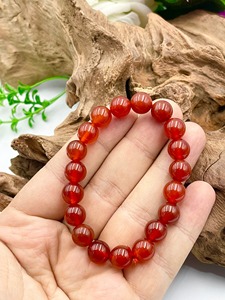 Wholesale Natural Stone <b>Red</b> Carnelian Round Beads <b>Bracelet</b> Handmade Classic Style Healing Gemstone Fashion Jewelry For Unisex - Product Image 2