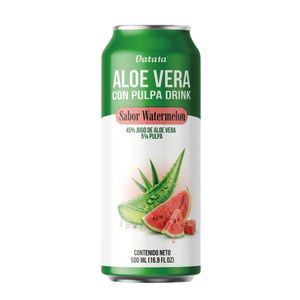 Boisson à l'aloe vera avec pulpe de pastèque, fabrication OEM, marque privée, prix de gros, fabriqué au Vietnam, 500 ml en canette - Product Image 1