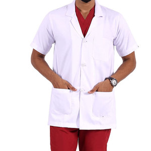 Bata de Laboratorio Blanca Unisex, Tejido Transpirable, Cierre de Botones, Diseño Ajustado, Ropa de Trabajo Médica de Laboratorio, Profesional para Hospital - Product Image 4